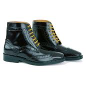 View Item Delicious Junction Skin Mod Brogue Leather Boot Black UK 6 -12